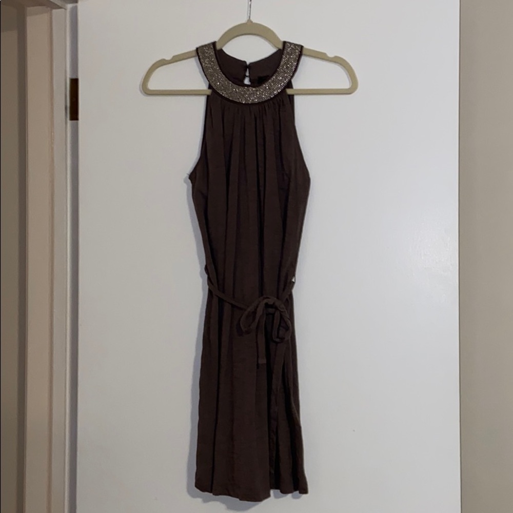 Beaded collar goddess dress, size PXS.